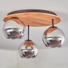 Koyoto ceiling light, globe light 40 cm Ecru, black, 3-light sources