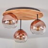 Koyoto ceiling light, globe light 40 cm Ecru, black, 3-light sources