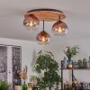 Koyoto ceiling light, globe light 40 cm Ecru, black, 3-light sources