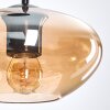 Mertola hanging light, globe light black, 3-light sources