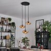 Mertola hanging light, globe light black, 3-light sources