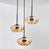 Mertola hanging light, globe light black, 3-light sources