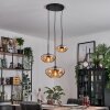 Mertola hanging light, globe light black, 5-light sources