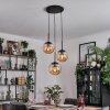 Gastor hanging light, globe light 30 cm Amber, 3-light sources