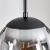 Gastor hanging light, globe light 30 cm clear, Smoke-coloured, 3-light sources