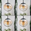 Gastor hanging light, globe light Amber, clear, 1-light source