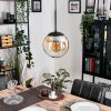 Gastor hanging light, globe light Amber, clear, 1-light source