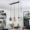 Gastor hanging light, globe light Amber, clear, Smoke-coloured, 3-light sources