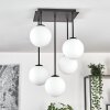 Gastor ceiling light, globe light white, 5-light sources