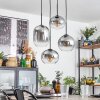 Soutinho hanging light, globe light clear, Smoke-coloured, 4-light sources