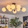 Gastor ceiling light, globe light 87 cm white, 8-light sources