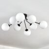 Gastor ceiling light, globe light 87 cm white, 8-light sources