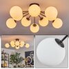 Gastor ceiling light, globe light 83 cm white, 10-light sources