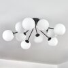 Gastor ceiling light, globe light 83 cm white, 10-light sources