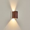 Woods outdoor wall light, Up & Down Light LED Wood like finish, black, 1-light source