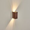 Woods outdoor wall light, Up & Down Light LED Wood like finish, black, 1-light source