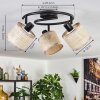 Sabadim ceiling light black, 3-light sources