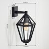 Falfosa outdoor wall light black, 1-light source