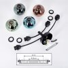 Linneryd ceiling light, globe light black, 4-light sources