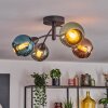 Linneryd ceiling light, globe light black, 4-light sources