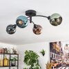 Linneryd ceiling light, globe light black, 4-light sources