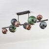 Sacoselo ceiling light, globe light black, 9-light sources