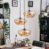 Mertola hanging light, globe light black, 3-light sources