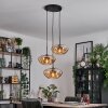 Mertola hanging light, globe light black, 3-light sources