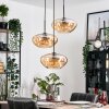 Mertola hanging light, globe light black, 3-light sources