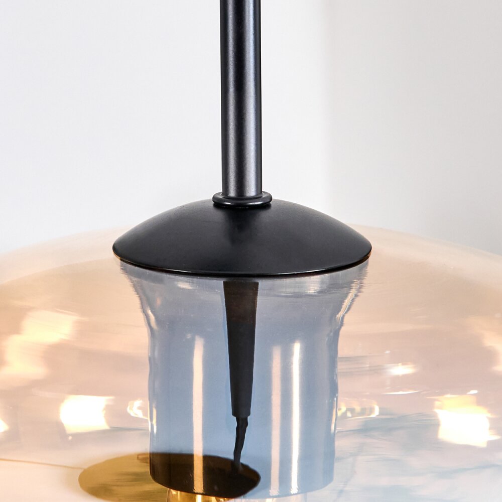 Mertola hanging light, globe light black, 3-light sources