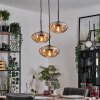 Mertola hanging light, globe light black, 3-light sources