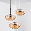 Mertola hanging light, globe light black, 3-light sources