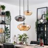 Mertola hanging light, globe light black, 3-light sources