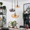 Mertola hanging light, globe light black, 3-light sources