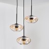 Mertola hanging light, globe light black, 3-light sources