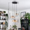 Mertola hanging light, globe light black, 3-light sources