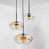 Mertola hanging light, globe light black, 3-light sources