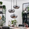 Mertola hanging light, globe light black, 3-light sources