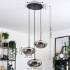 Mertola hanging light, globe light black, 3-light sources