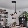 Mertola hanging light, globe light black, 3-light sources