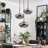 Mertola hanging light, globe light black, 3-light sources