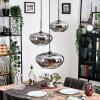 Mertola hanging light, globe light black, 3-light sources