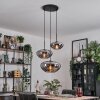 Mertola hanging light, globe light black, 3-light sources