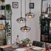 Mertola hanging light, globe light black, 3-light sources