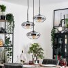 Mertola hanging light, globe light black, 3-light sources