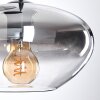 Mertola hanging light, globe light black, 3-light sources