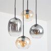 Soutinho hanging light, globe light Amber, clear, Smoke-coloured, 4-light sources