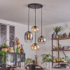 Soutinho hanging light, globe light Amber, clear, Smoke-coloured, 4-light sources