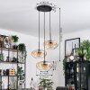 Mertola hanging light, globe light black, 3-light sources