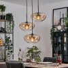 Mertola hanging light, globe light black, 3-light sources